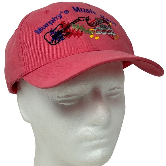 Murphys Music Barn Hat Cap Pink Strapback Country Cedar Hill Tennessee 6 Panel - Picture 1 of 9